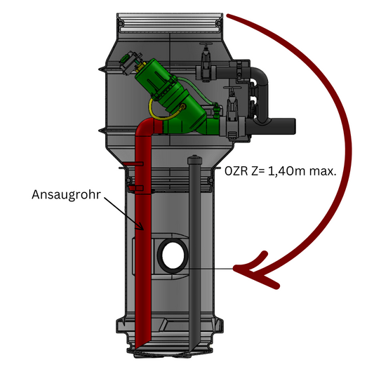 Ansaugrohr reduziert d 90/75