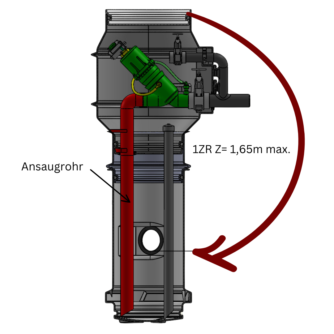 Ansaugrohr reduziert d 90/75