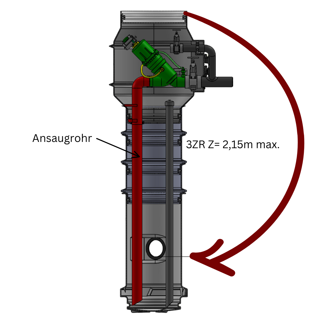 Ansaugrohr reduziert d 90/75