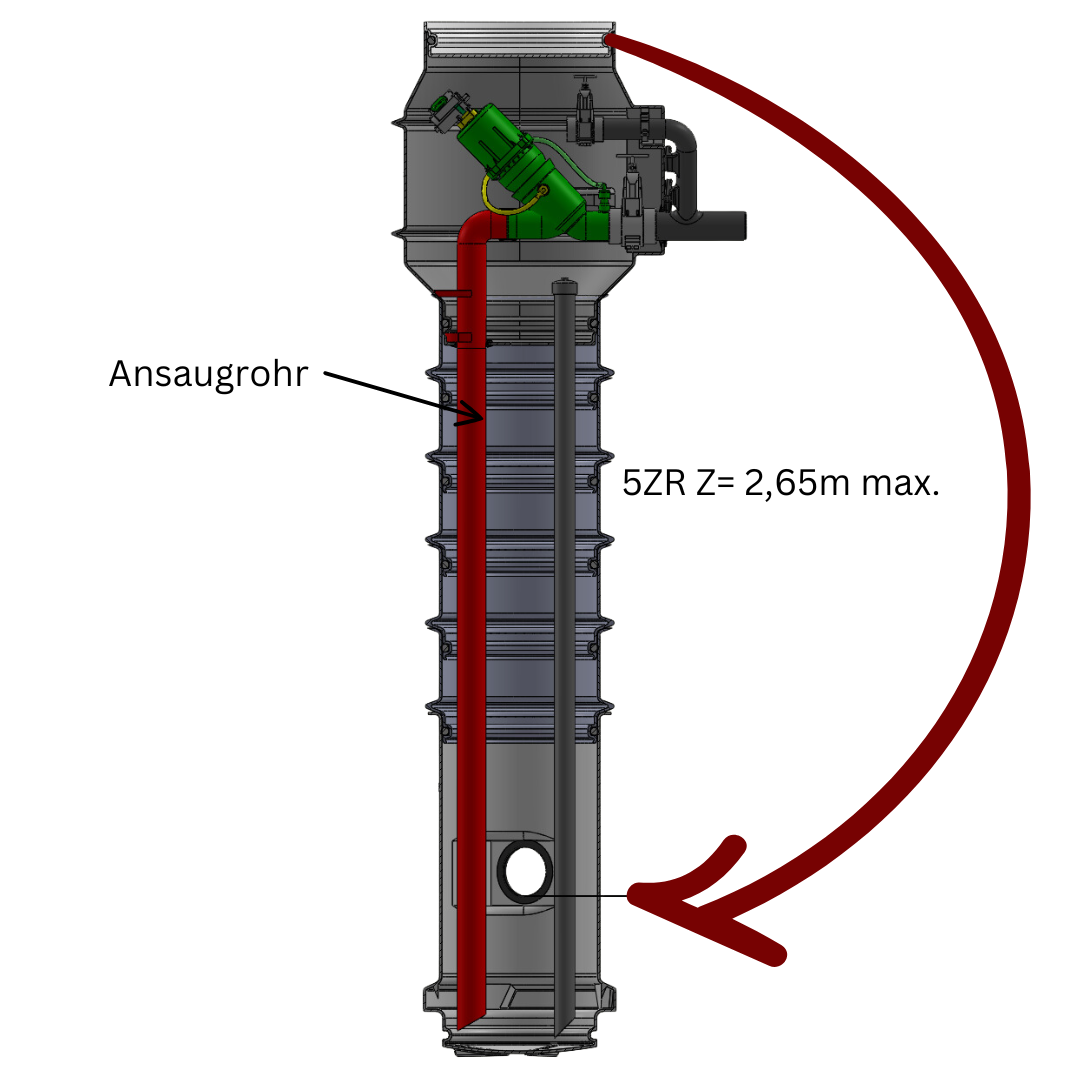 Ansaugrohr reduziert d 90/75